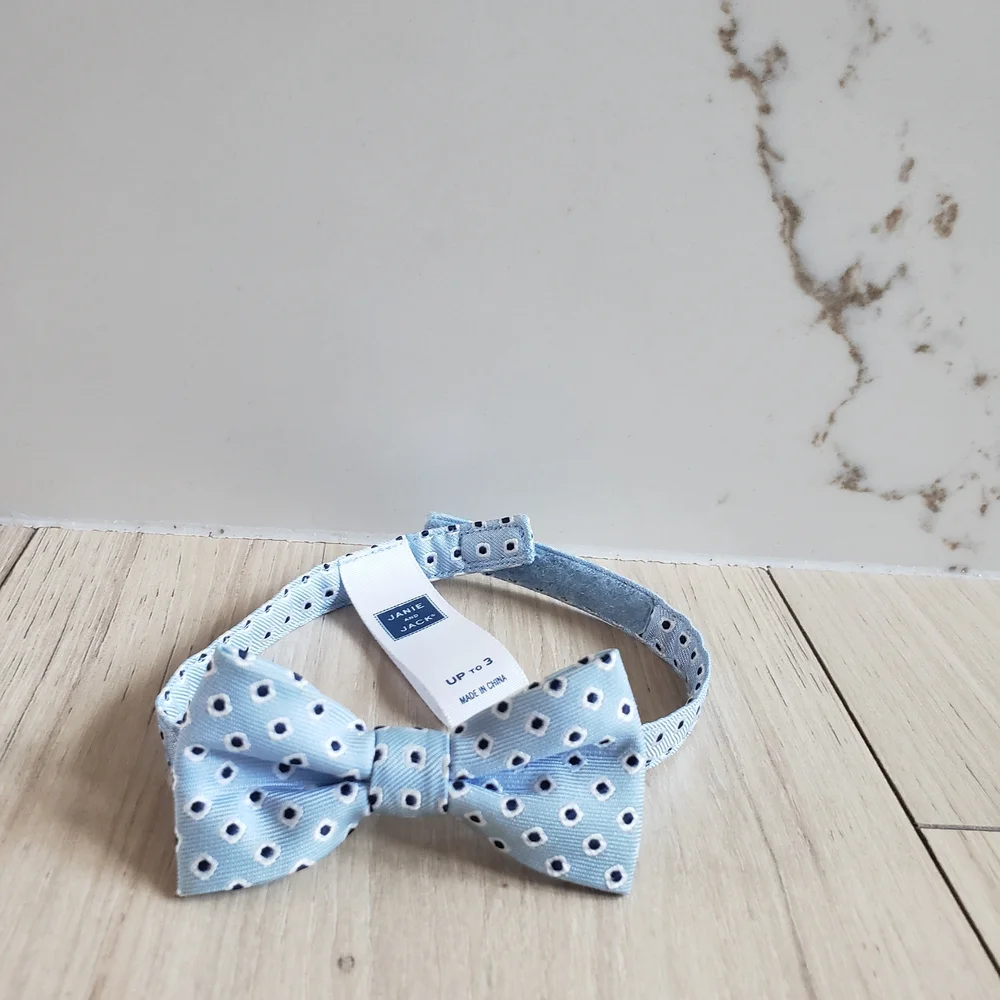 Janie and Jack Sky Blue Polka Dot Bow Tie